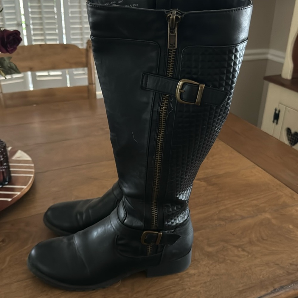 Black Steve madden riding boot style size women’s 10